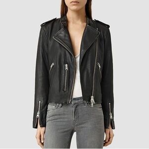 All Saints Klyn Leather Moto Biker Jacket